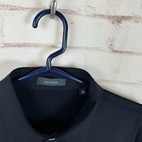 Turtleson Mens Golf Polo Shirt Black Srixon Embroidery Logo Size Medium EUC!!!! - Picture 3 of 7
